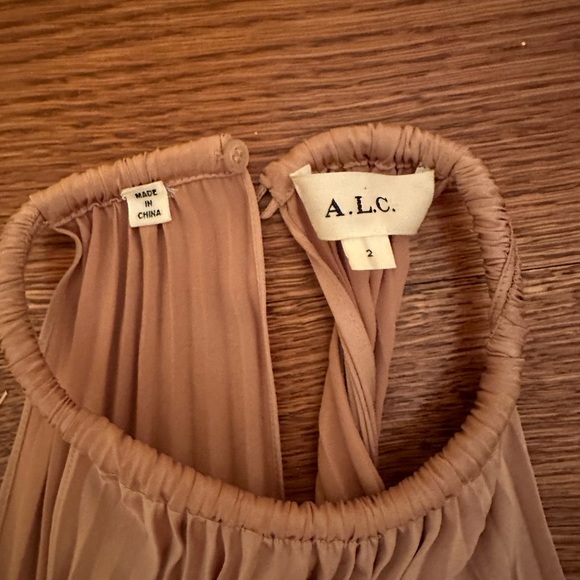 ALC Reno ll Satin pleated midi dress - Picture 5 of 5